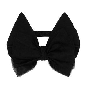 New little sleepies black luxe bow with cat ears